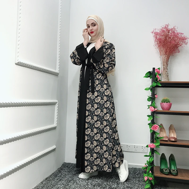 Abaya Дубай исламский, мусульманский платье хиджаб кимоно кардиган абайя s женский Восточный халат Caftan турецкий ислам ic одежда халат Femme одежда