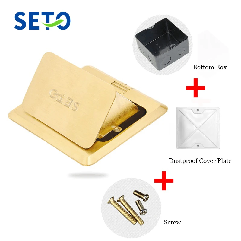 Выдвижная розетка для пола SeTo Сетевая RJ45 Cat5e + Tel RJ11 Cat3 с пятью отверстиями