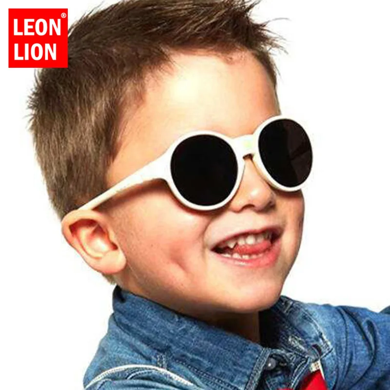 LeonLion 2021 модные круглые детские солнцезащитные очки яркие цвета уникальные