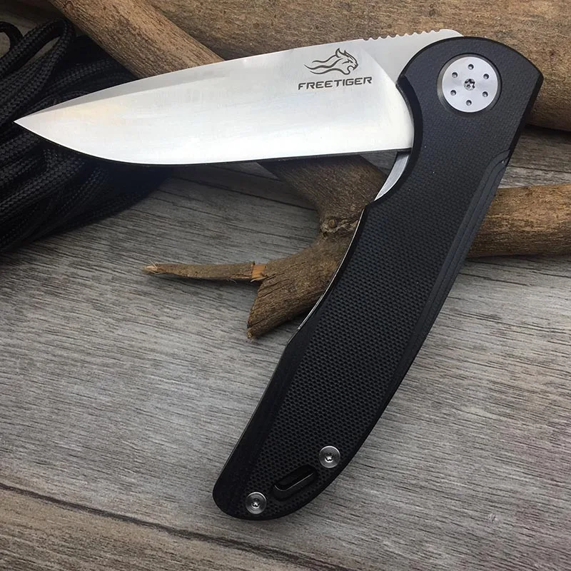 Складной карманный нож FREETIGER D2 лезвие G10 Ручка шарикоподшипник для выживания Охота Кемпинг портативный тактический EDC ножи FT901