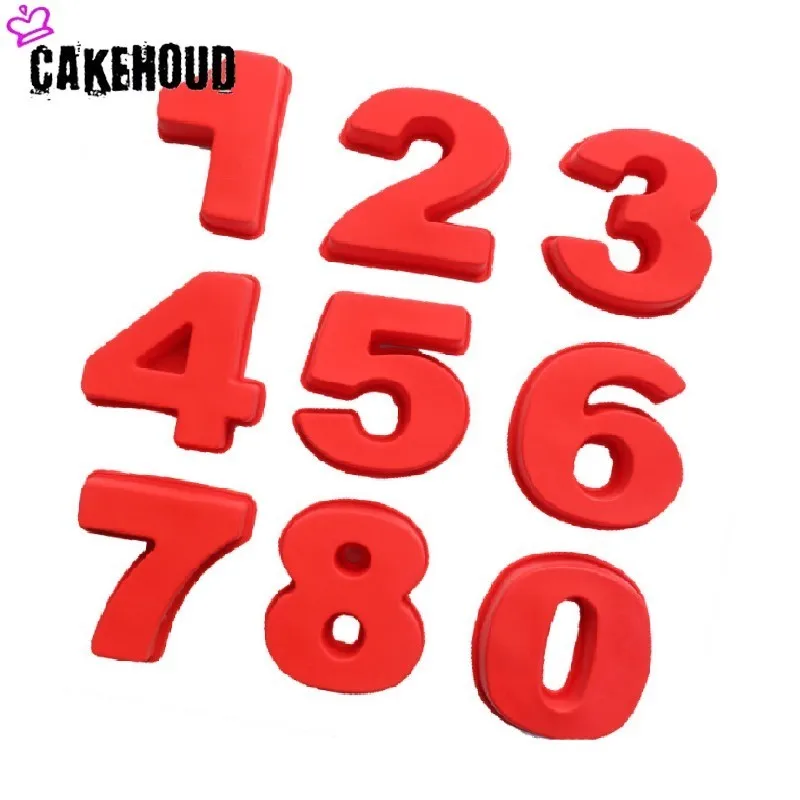 CAKEHOUD Еда Класс Силиконовые цифровой торт для выпечки печенья плесень Форма