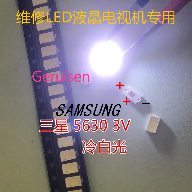 50 шт SAMSUNG 5630 TV 5730 LED подсветка 0 5 W 3V холодный белый LCD led 2D | Освещение