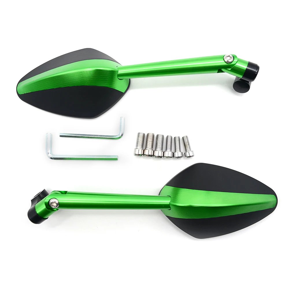 Мотоциклетные задние боковые зеркала алюминиевые заднего вида с ЧПУ для Kawasaki z800