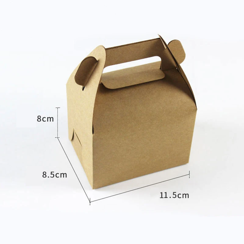 10 шт./лот контейнер для фруктов из крафт бумаги хранения закусок выпечки хлеба