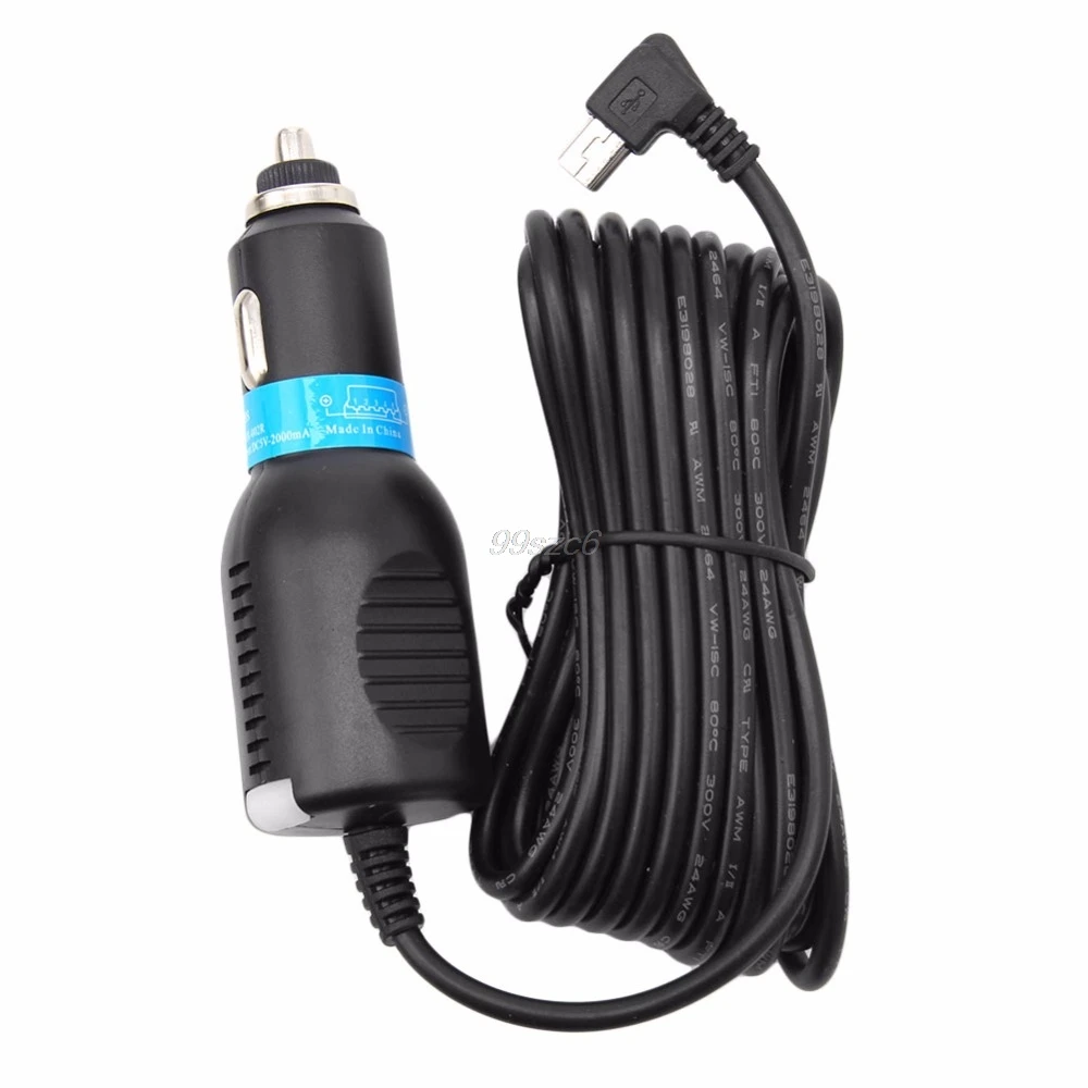 Новинка автомобильное зарядное устройство Mini USB Кабель адаптер для GPS камеры