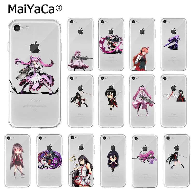 MaiYaCa Akame ga Kill TPU мягкий чехол для телефона iPhone X XS MAX 6 6S 7 7plus 8 8Plus 5 5S XR|Чехлы-накладки| |