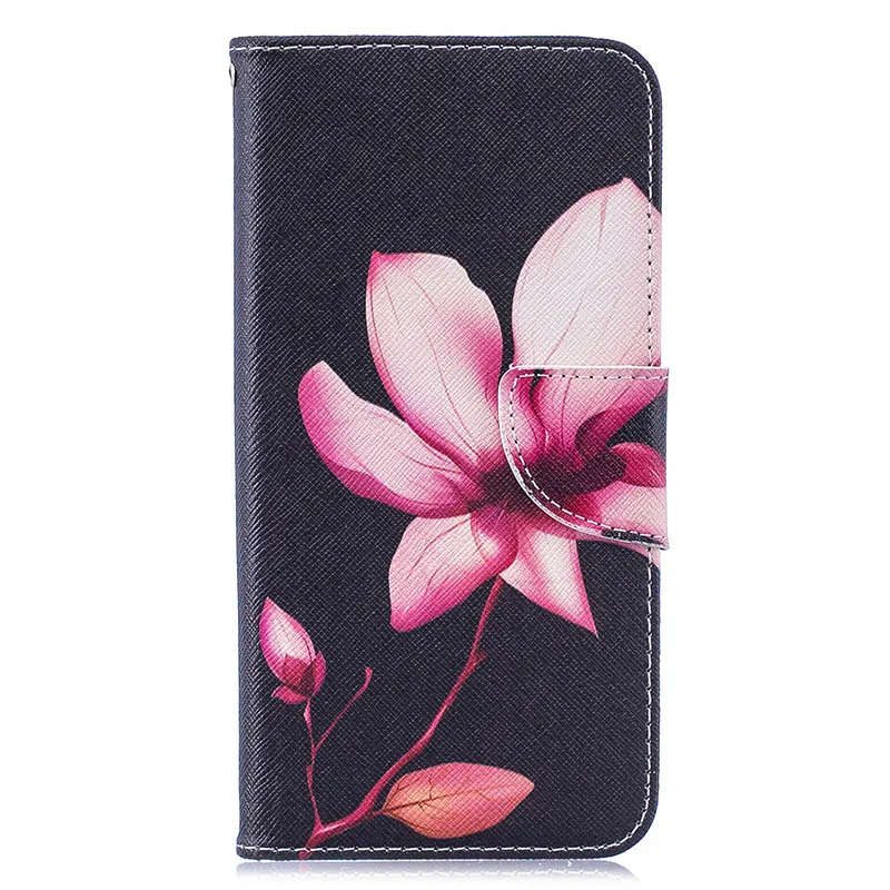 Lotus Чехол с пандой для Fundas samsung Galaxy S10 чехол кожаный бумажник флип чехол для телефона s для samsung A70 S10e S9 S8 Plus S7 Edge чехол - Цвет: Lotus
