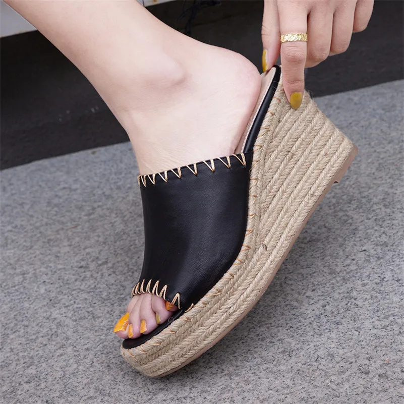 Женские босоножки на платформе FEDONAS повседневные однотонные вечерние из овечьей