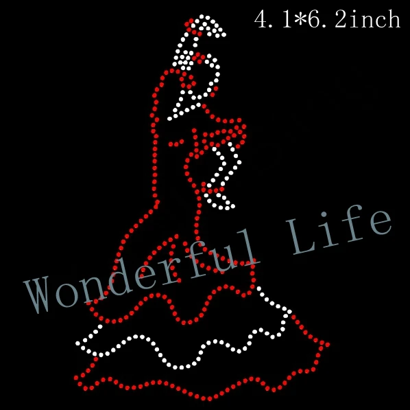 Бесплатная доставка дизайн с железом на кристаллах танцовщица фламенко