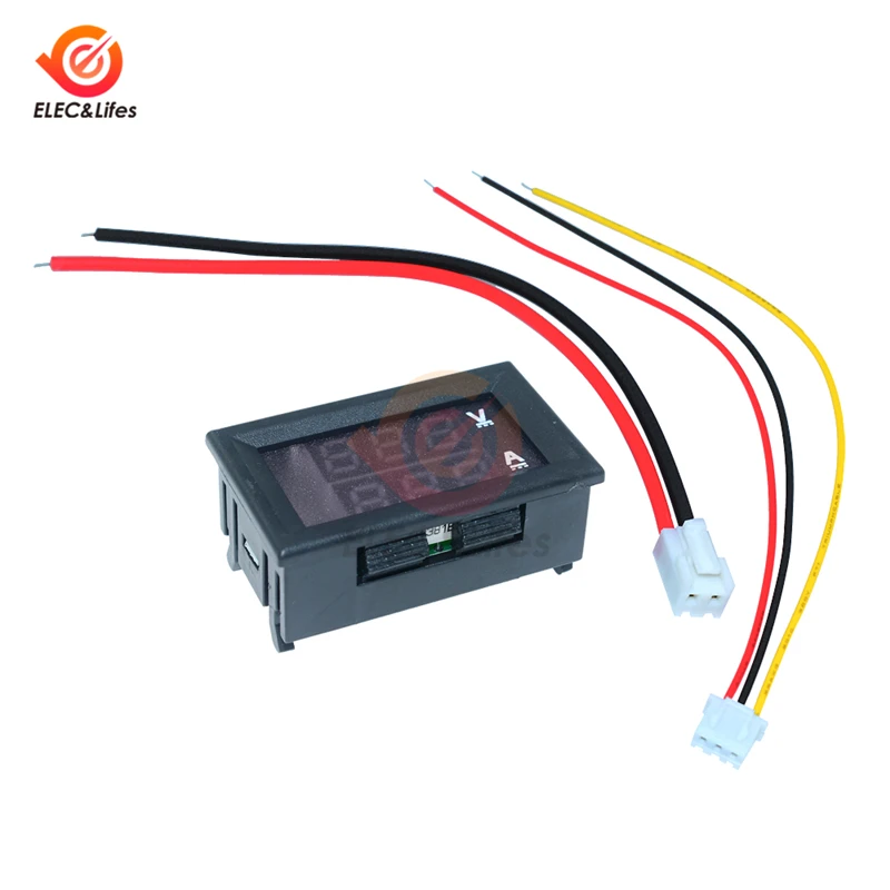 DC 0-100V 10A 50A 100A электронный цифровой вольтметр Амперметр постоянного тока 0,56 ''светодиодный Дисплей Напряжение Регулятор Вольт Ампер Измеритель Тока Тестер