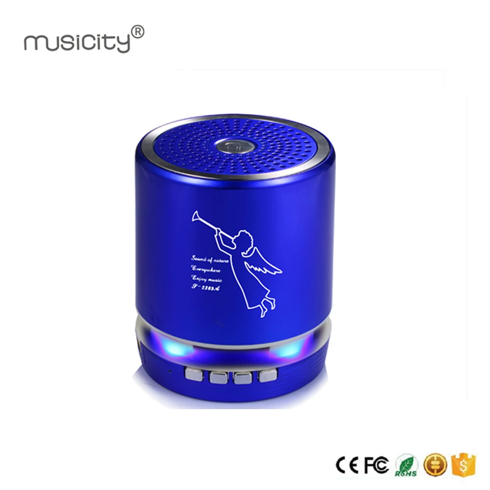 Musicity Беспроводной Портативный Бумбокс светодиодный мини Bluetooth Динамик с FM радио