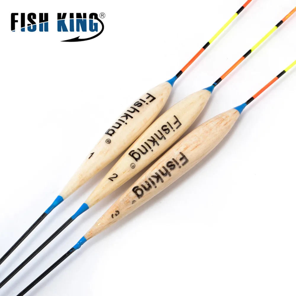 FISH KING 3 шт./лот рыболовный поплавок смешанного размера Боббер бальса Баргузинский