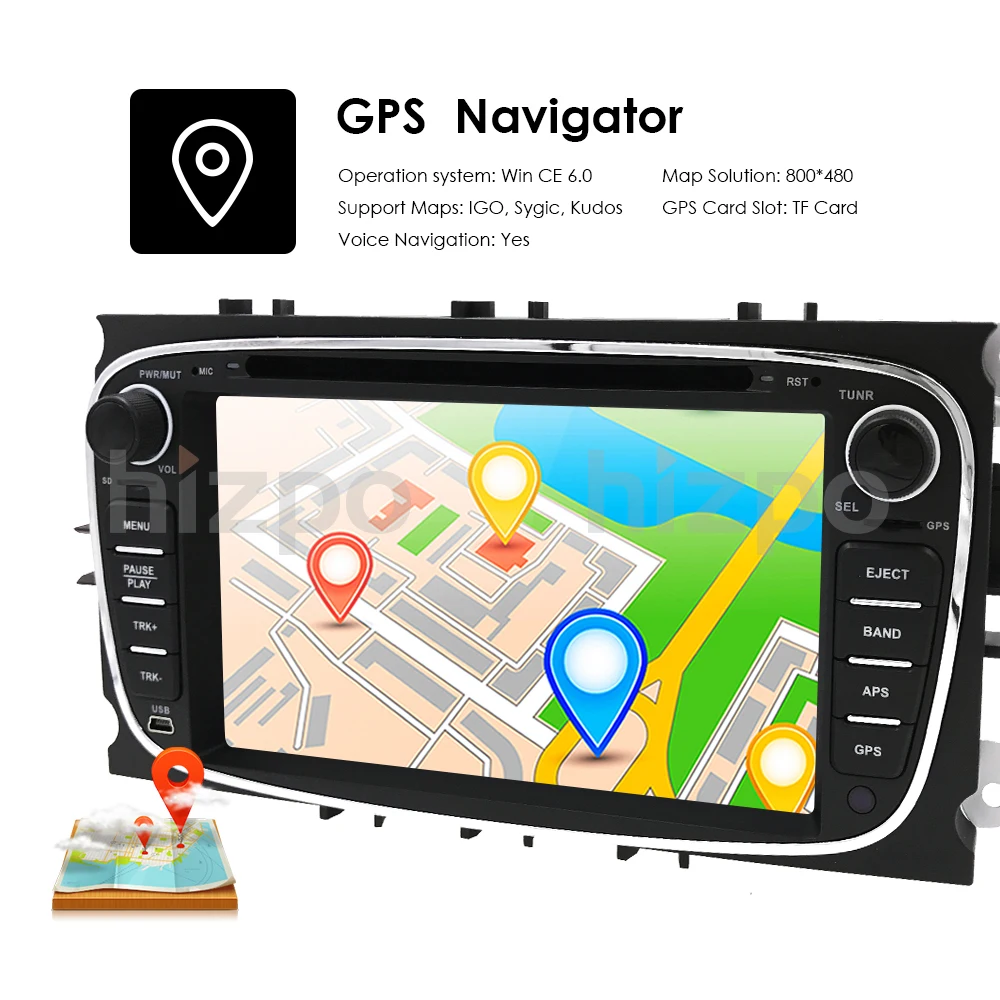 Двойной 2 Din Автомобильный dvd-плеер gps Navi для Ford Focus Mondeo Galaxy 2007-2012G аудио Радио стерео головное устройство BT DAB+ RDS Can-Bus