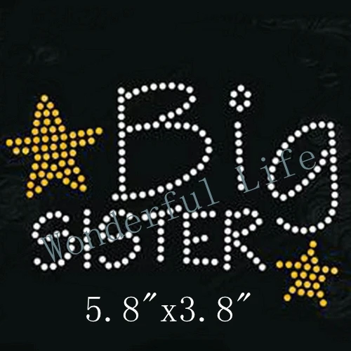 Низкая цена горный хрусталь мотив дизайн Железный на большой сестренке со