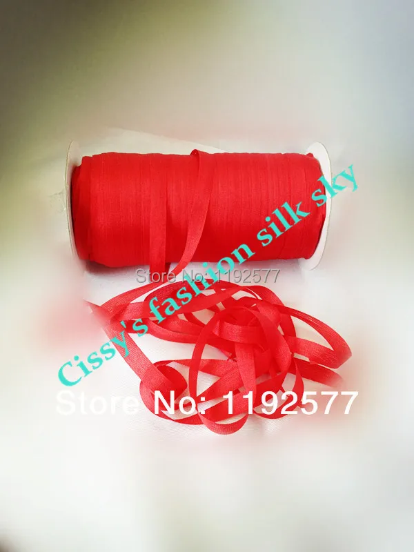 7 мм 100% чистый сплошной цвет по индивидуальному заказу шелковая корсажная лента