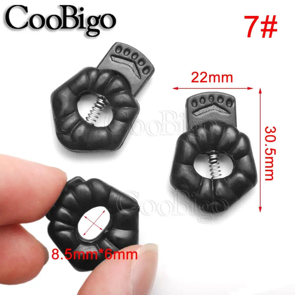 7 10 шт. пластиковый фиксатор шнура, фиксатор, зажим, пряжки для Paracord 550, рюкзак, сумка, спортивная обувь, одежда, веревка, запчасти diy - Цвет: 7