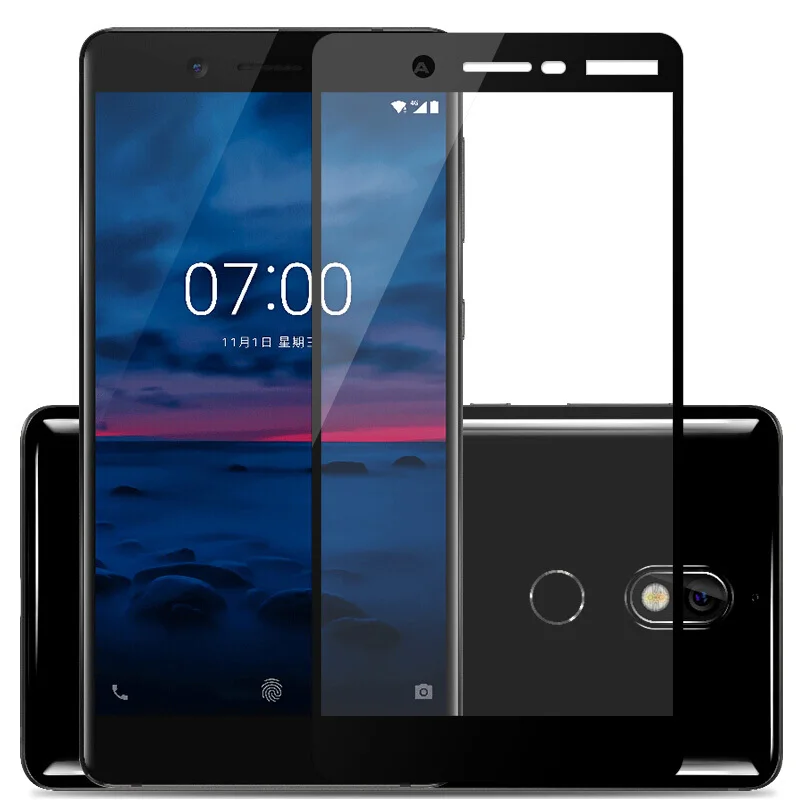 3D закаленное стекло для Nokia 7 Полное покрытие экрана Взрывозащищенная защитная