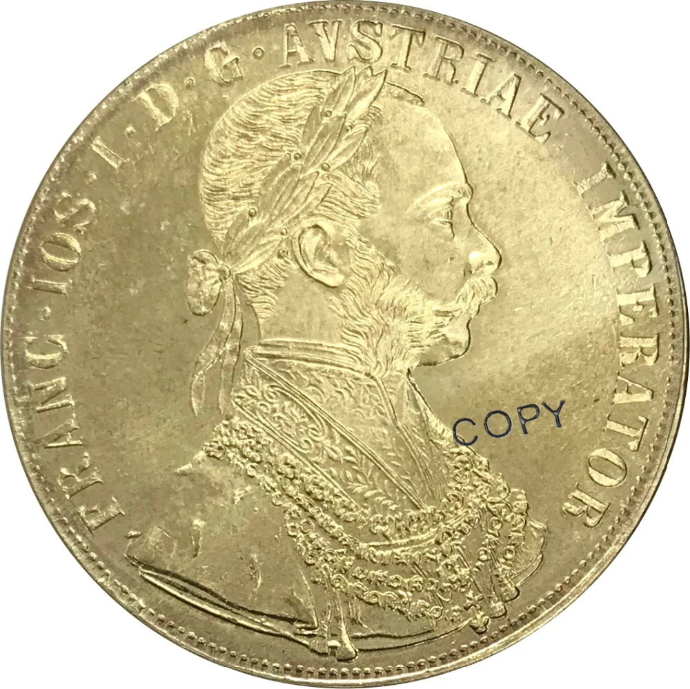 1901 Австрия Габсбург 4 Ducats Франц Джозеф I Золотая монета латунная Коллекционная