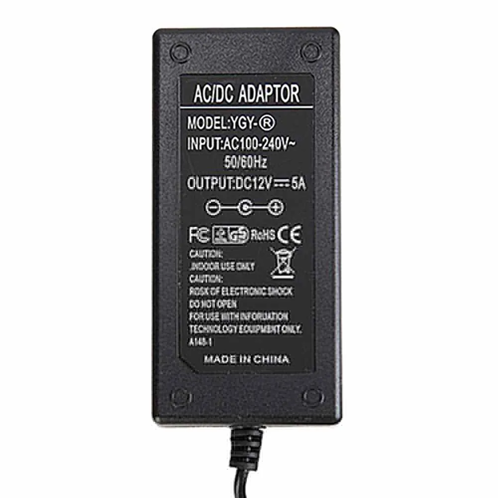 Blk США/ЕС/AU/Великобритания Plug Питание адаптер 12 В 5A мощность для светодиодные