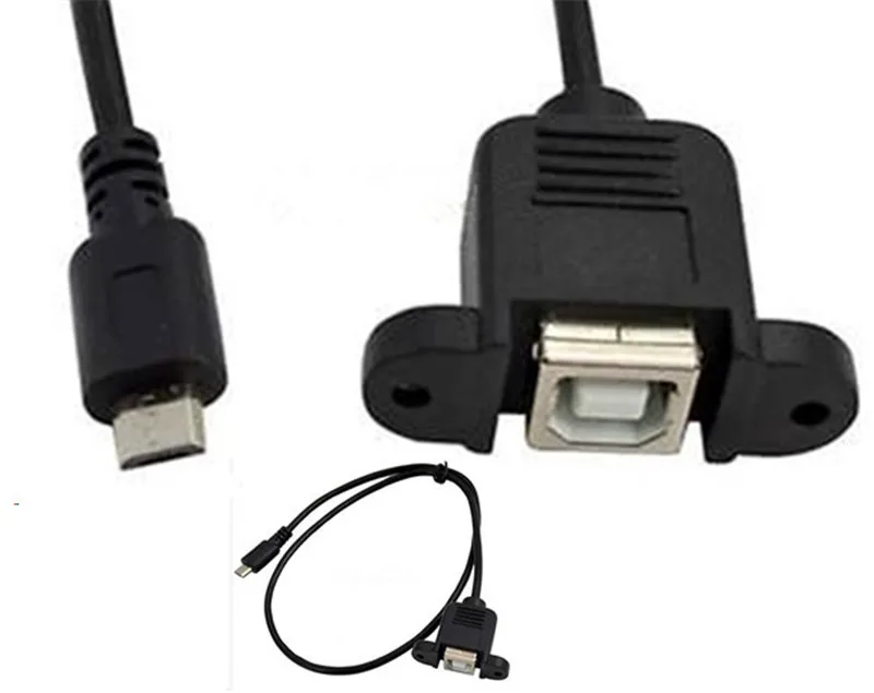 Панельное крепление для принтера с гнездом USB 2 0 B к Micro 5-контактный Штекерный