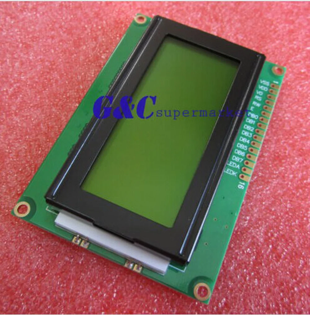 1pcs LCD1604 16x4 Character LCD Display Module LCM Yellow Blacklight 5V |