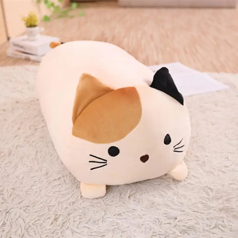 A cat Новинка, мягкая мультяшная подушка в виде животных, милая толстая собака, кошка, Тоторо, пингвин, Свинка лягушка, плюшевая игрушка, плюшевая игрушка, прекрасный подарок на день рождения для детей - Цвет: A cat