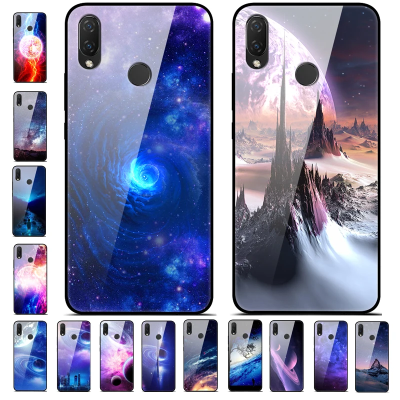 Чехол для Huawei Nova 3 3i 6 дюйма закаленное стекло роскошная жесткая задняя крышка Honor