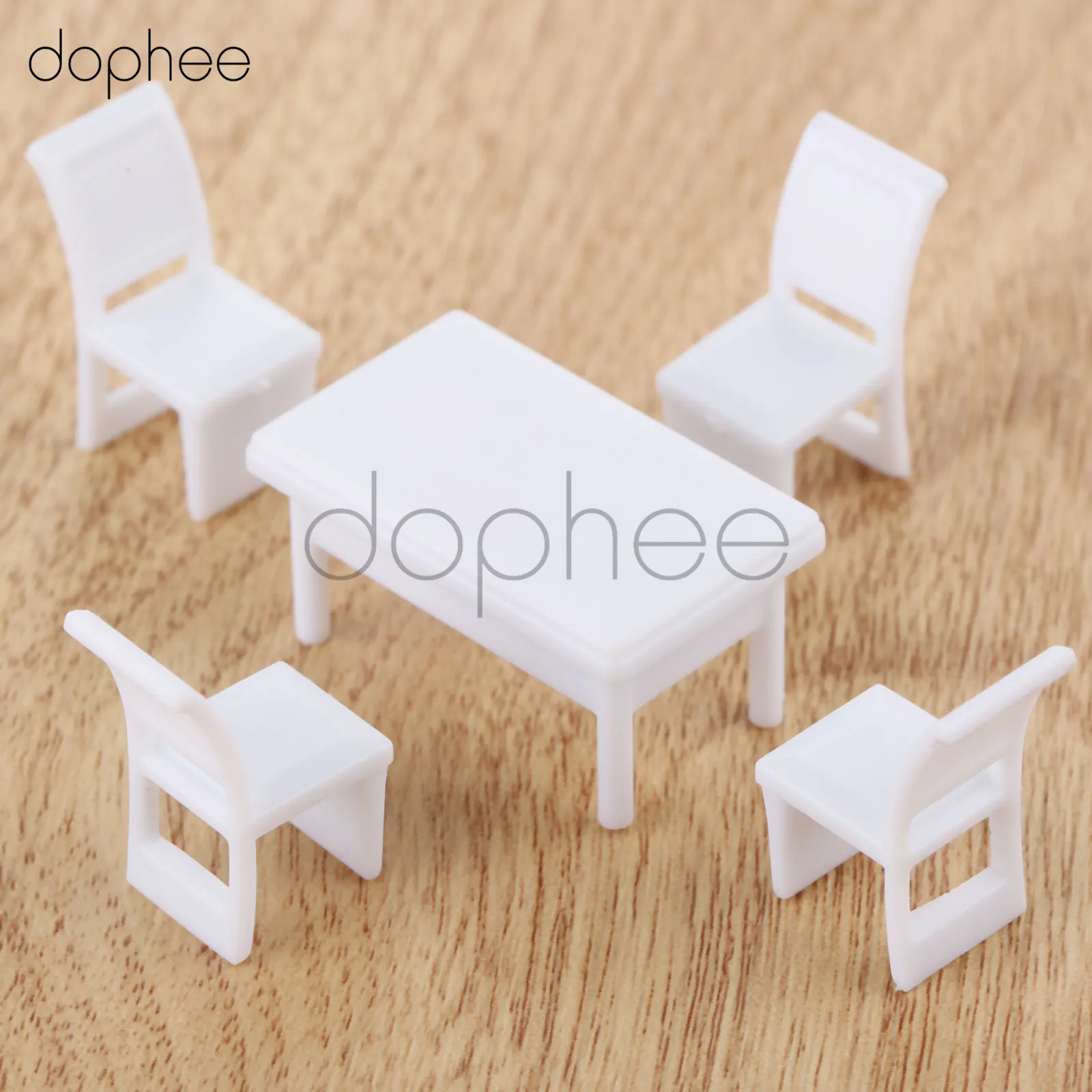 Dophee 10 комплектов 1:50 квадратный обеденный стол миниатюрный кукольный домик