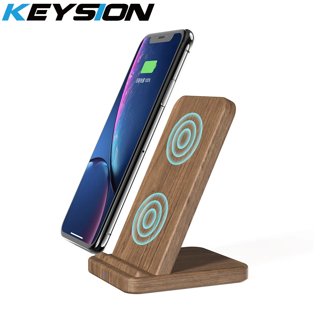 Беспроводное зарядное устройство KEYSION Qi подставка для iPhone X XS Max Samsung S10 s9 Xiaomi Mi 9 Mix 3