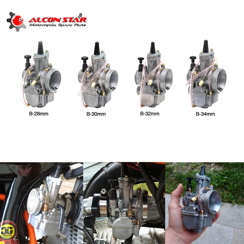 Мотоциклетный карбюратор Alconstar 28 30 32 34 мм КАРБЮРАТОР OKO с power jet Carb JOG DIO CR125 NSR50 NSR80