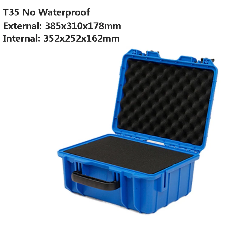 T35 New Arrivals ABS Plastic Sealed Tool Box Safety Equipment Camera Toolbox Impact Resistant Dry Box Shockproof W Foam Four Colors - Цвет: T35