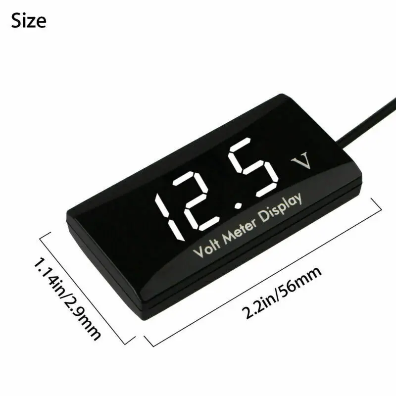 

12V LED Digital Display Voltmeter Car Motorcycle Voltage Volt Gauge Panel Meter