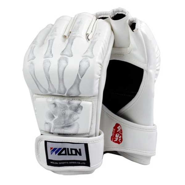 Hot Sale Half Finger Boxing Gloves Kung Fu Fighting Martial Arts Made of High Quality PU leather Free Shipping |
