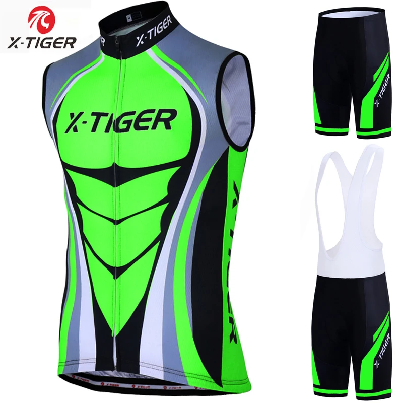 X-Tiger 2020 быстросохнущая летняя одежда для велоспорта без рукавов комплект одежды