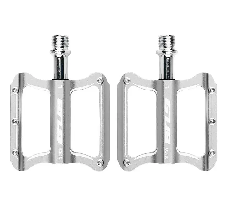 Titanium GUB GC-001, мини-педали, сверхлегкие, 9/16 дюймов, MTB, горный велосипед, дорожный, BMX, велосипедный, алюминиевый сплав, противоскользящие педали, черный, красный, серый - Цвет: Titanium