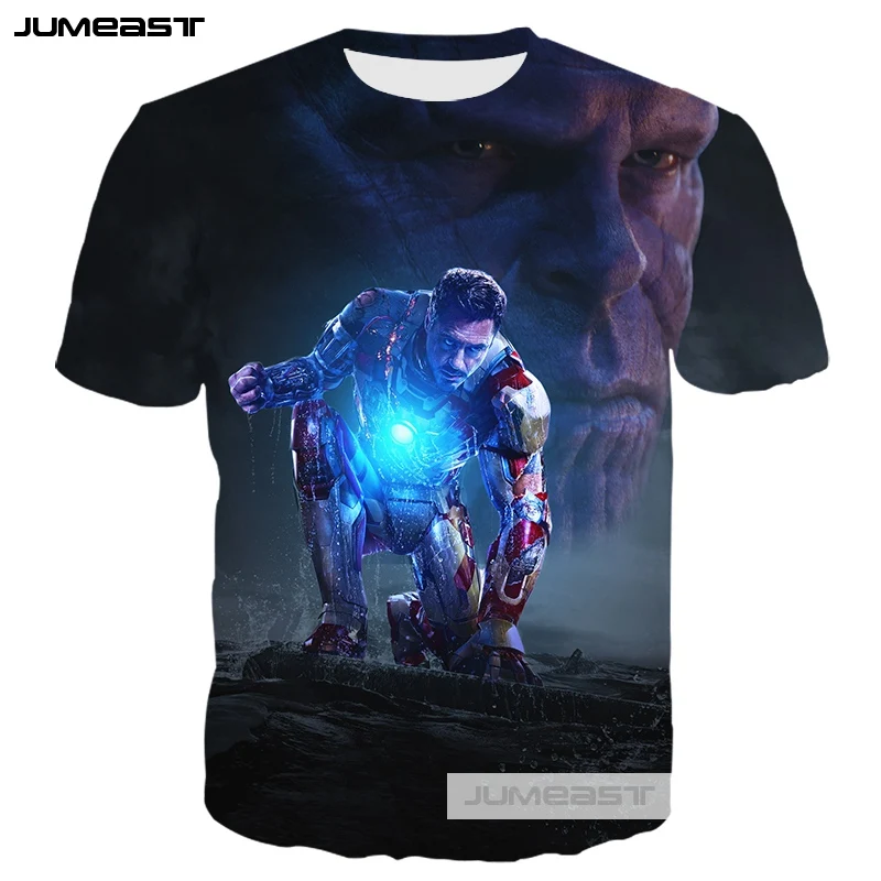 Мужская/женская футболка с короткими рукавами Jumeast летняя круглым вырезом и