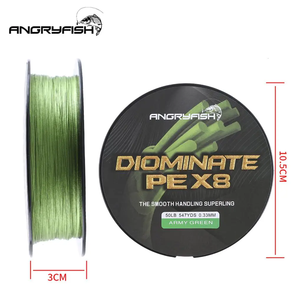 ANGRYFISH Diominate PE X8 рыболовная леска 500 м/547YDS 8 прядей плетеная мультифиламентная