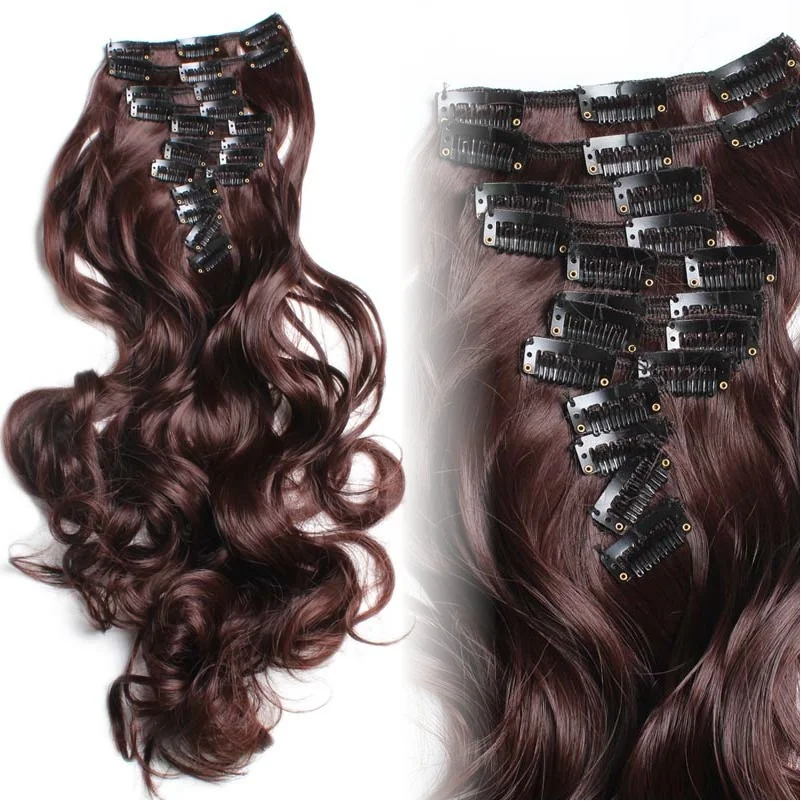 JOY & BEAUTY 12 шт./компл. наращивание волос на клипсах 22 дюйма натуральные и толстые