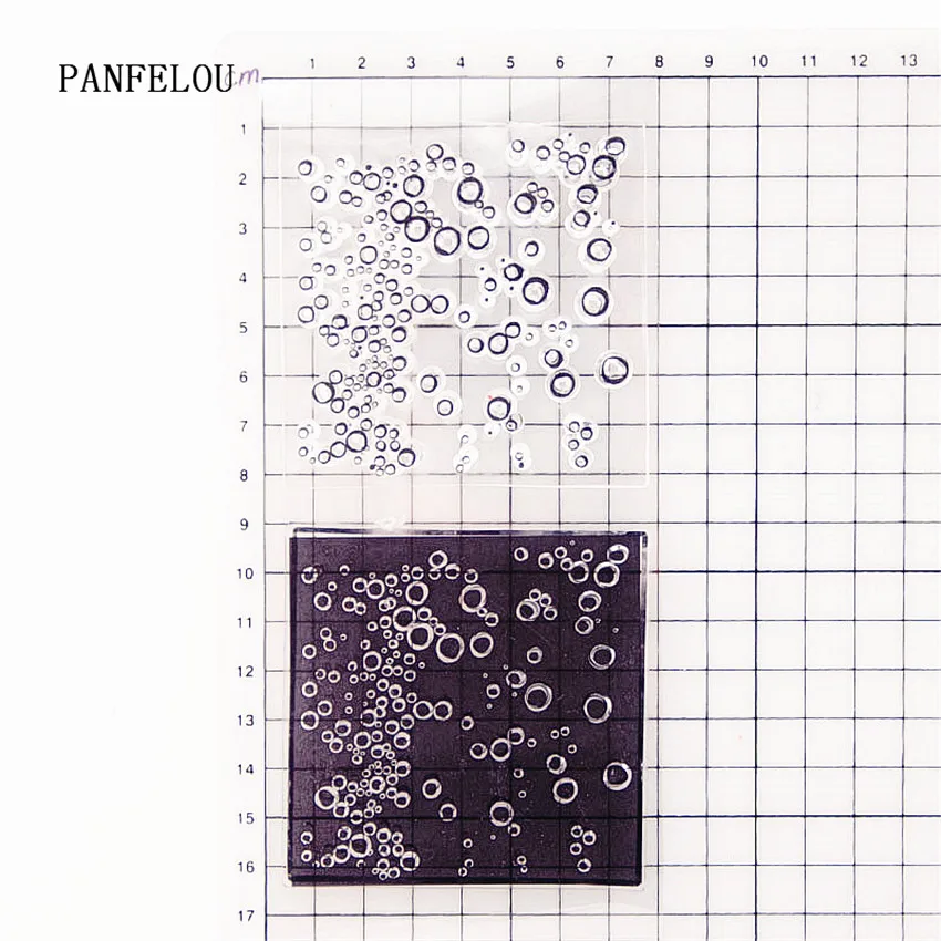 Двухцветные прозрачные силиконовые каучуковые штампы PANFELOU для скрапбукинга