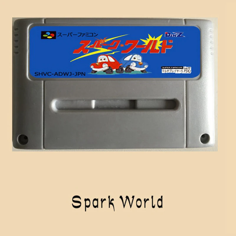 16-битная большая серая игровая карта Spark World для игровой приставки 46pin |
