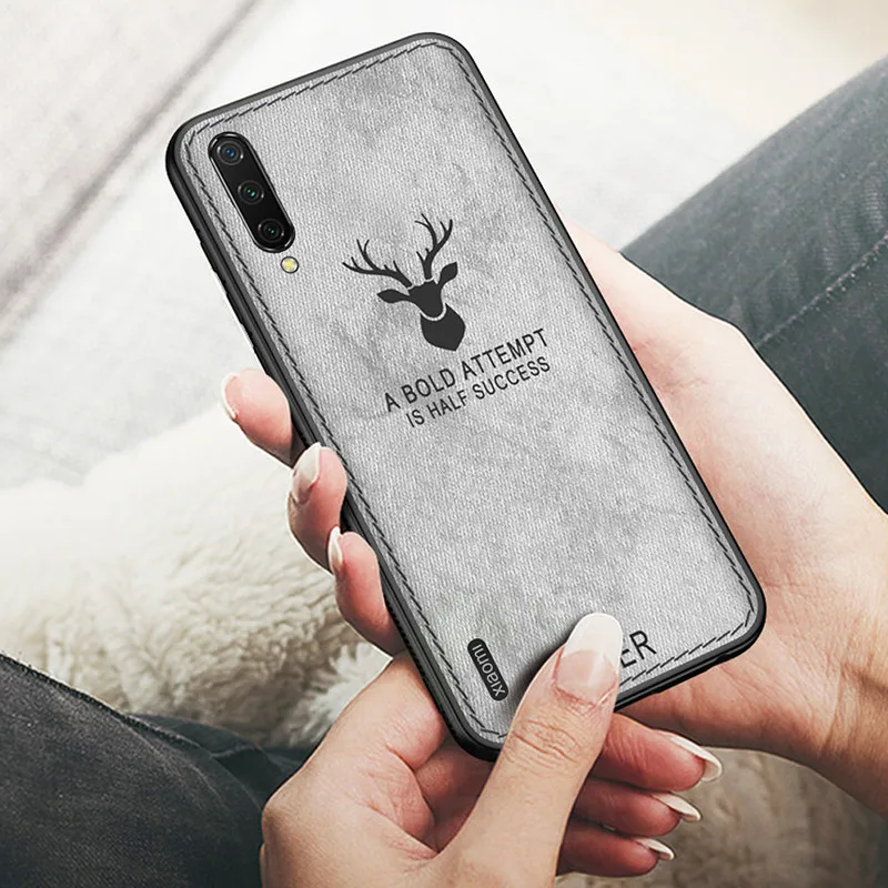 Чехол для телефона Xiaomi Mi A3 9 Lite чехол Классический тканевый бампер Fundas задняя