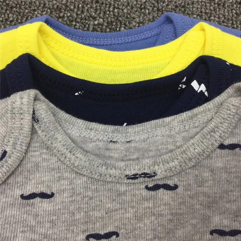 4 шт./лот для маленьких мальчиков в полоску девочек цветочный комбинезон