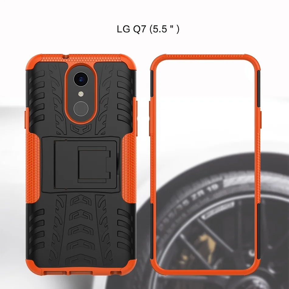Чехол-накладка для LG Q7 Q6 + V20 V30 V40 ThinQ G6 G7 2 в 1 из мягкого силикона | Мобильные