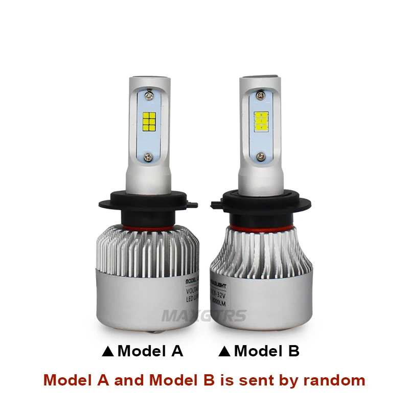 2x H1 H3 H4 H7 H8 H11 HB3 HB4 9005 HB3 9012 H16 Canbus CSP COB Led 72W Car Headlight Light Replacement Bulb Auto Driving Lamp images - 6