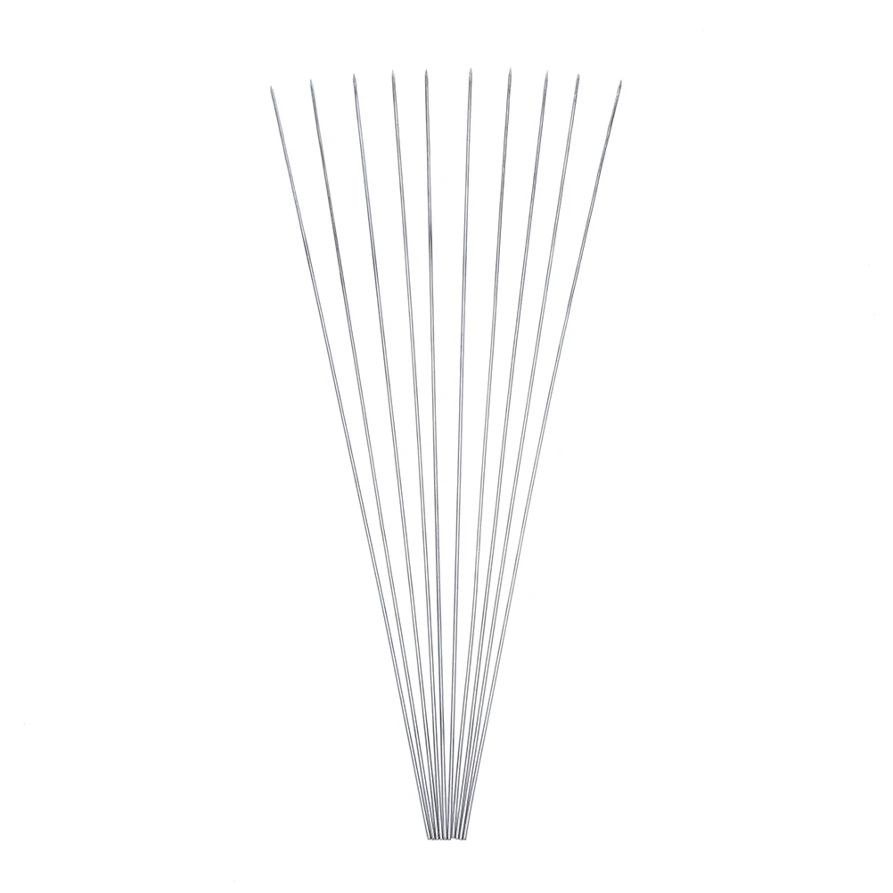 10 шт. игл для барбекю палочки шпажки из нержавеющей стали серебряные Инструменты