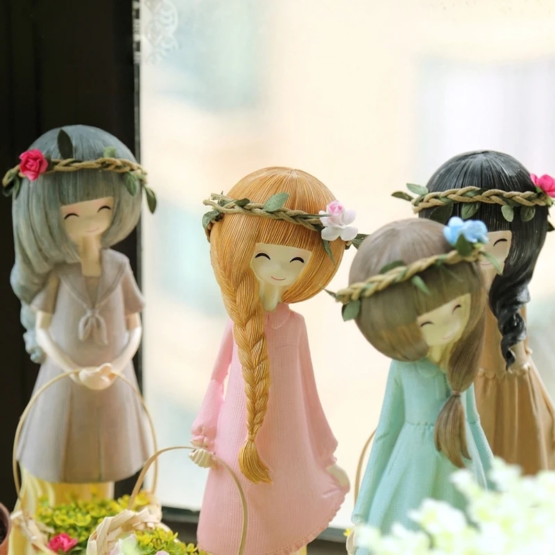 Фигурки ангелов в сельском стиле 2 шт./компл. украшения для дома модные куклы
