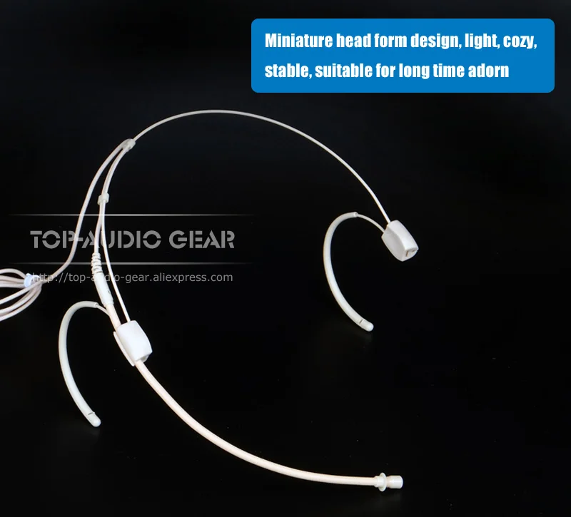 Гарнитура бежевая телесного цвета с ушным крючком микрофон для SENNHEISER EM SK 6000 EM6000