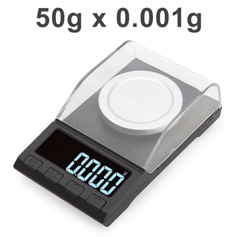 50g 0.001g 100 г/50 г/20 г 0,001 г цифровые точные весы для ювелирных изделий Золотые Травы лабораторные весы с точностью в миллиграммах электронные весы точные - Цвет: 50g 0.001g