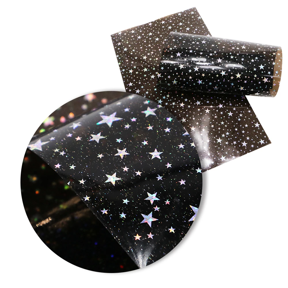 david angie 20*34cm starfish Transparent vinyl Faux Synthetic Leather fabric,DIY Garment Knotbow Bags Decororation Craft,1Yc3746