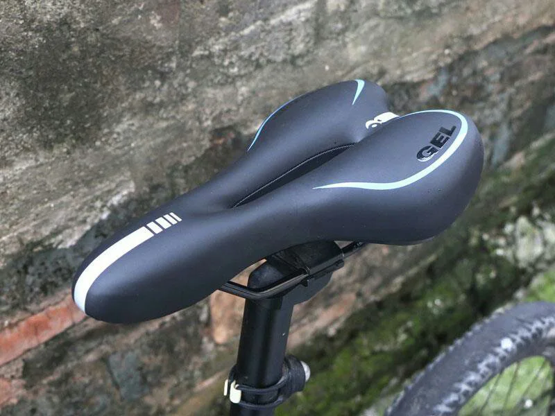 Седло для горного велосипеда MTB, гелевое кожаное Велосипедное Сиденье, подушка для велосипеда